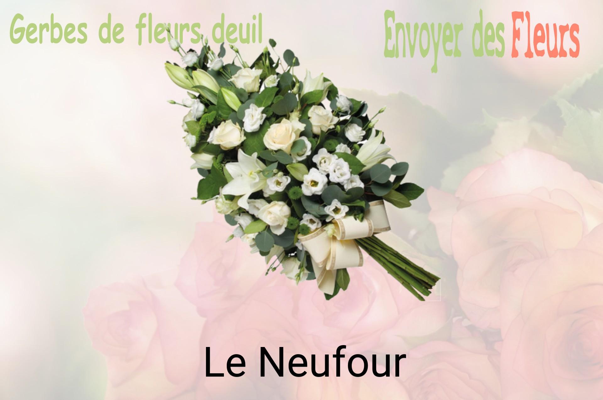 Gerbe de fleurs de deuil livrée à Le Neufour